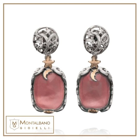 Orecchini Polvere di Stelle cuscino rosa | Gioielli De Nobili